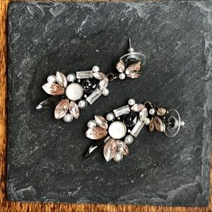 LOFT Pink and Grey Statement Earrings